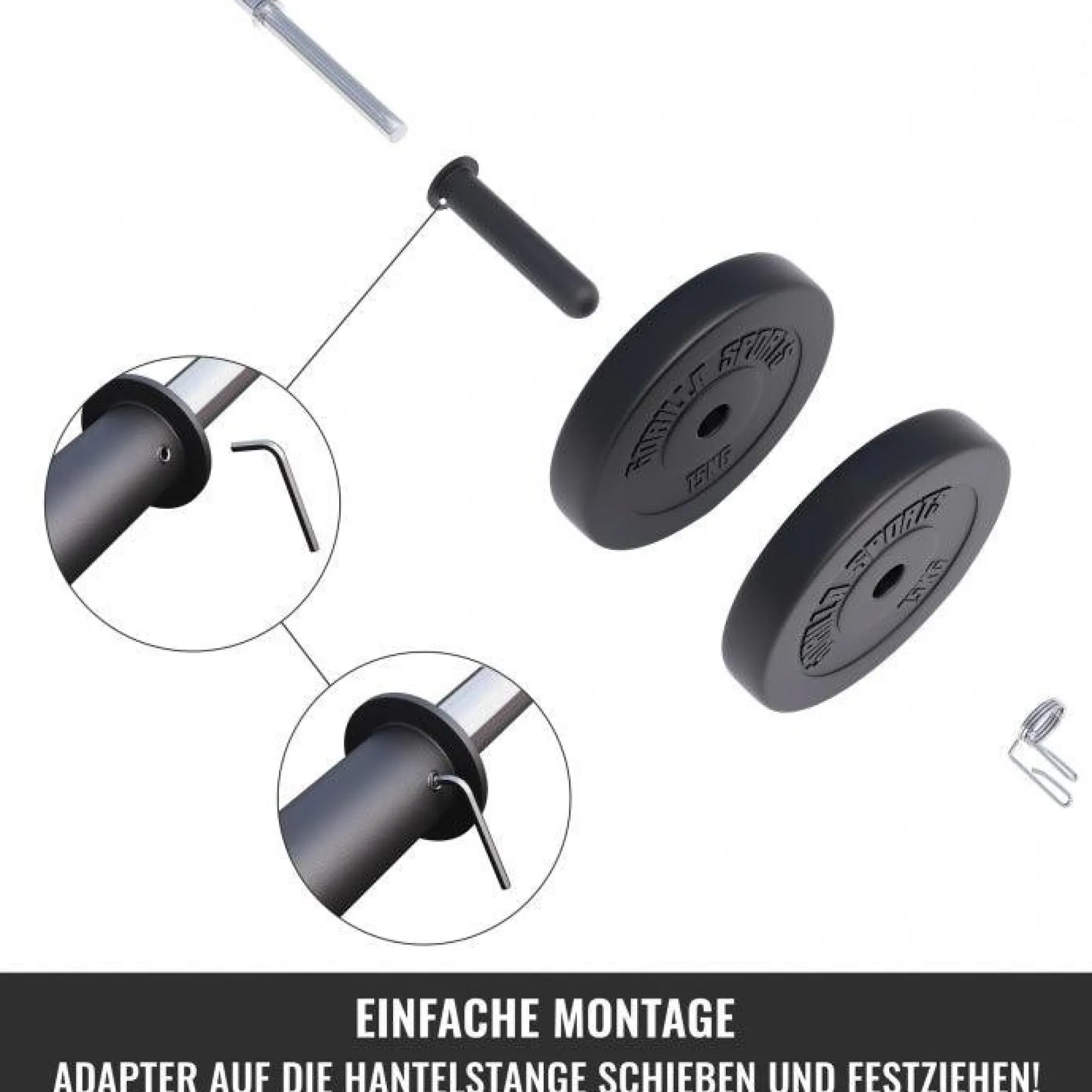 Adapter Schwarz 50 mm für 30 mm