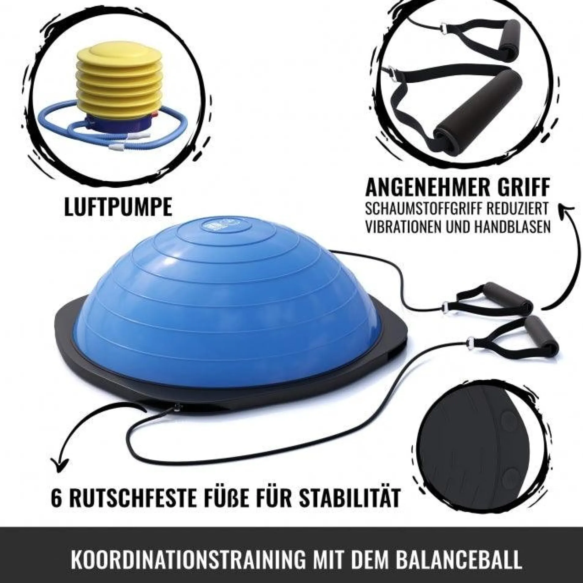 Balance Ball mit Widerstandsbändern