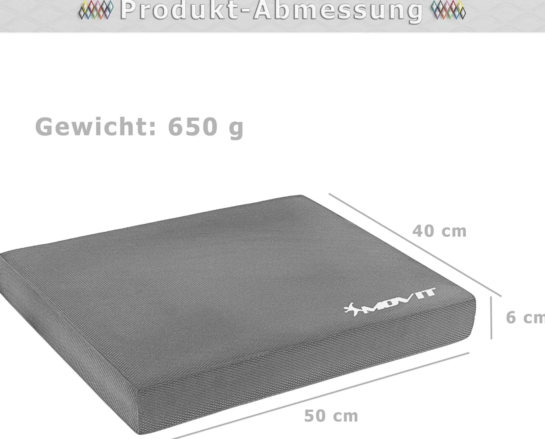 Balance Pad aus Schaumstoff 50 x 40 x 6 cm