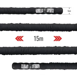 Battle Rope inkl, Wandbefestigung aus Nylon und 9 - 15 m Länge