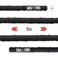 Battle Rope inkl, Wandbefestigung aus Nylon und 9 - 15 m Länge