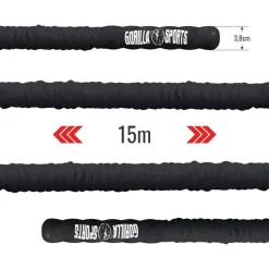 Battle Rope inkl, Wandbefestigung aus Nylon und 9 - 15 m Länge