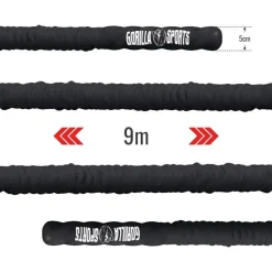 Battle Rope inkl, Wandbefestigung aus Nylon und 9 - 15 m Länge