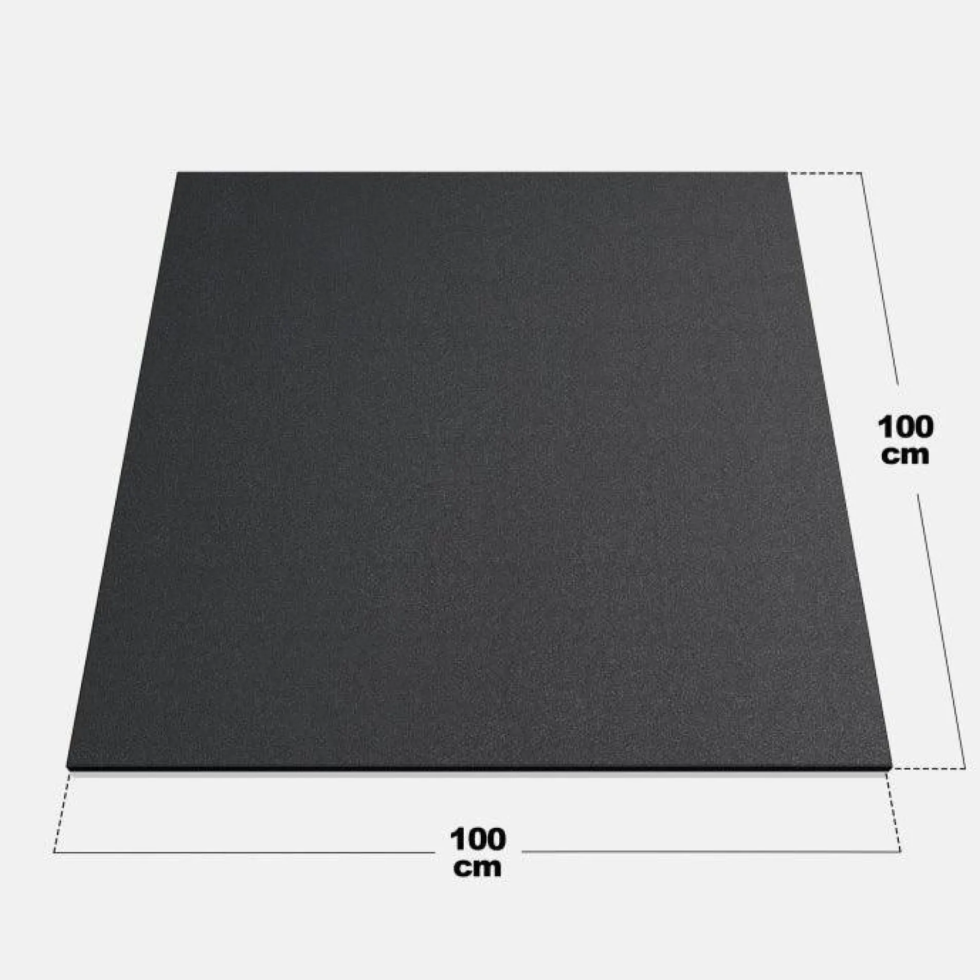 Bodenschutzmatte aus Gummi 50x50/100x100 cm mit 2 cm Dicke