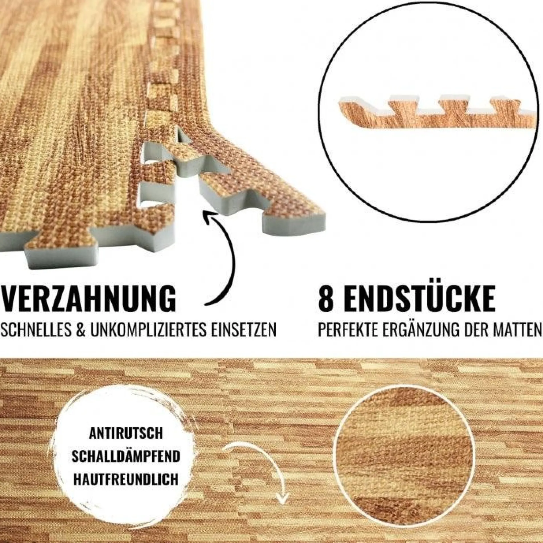 Bodenschutzmatten Endstücke mit 8 Teilen