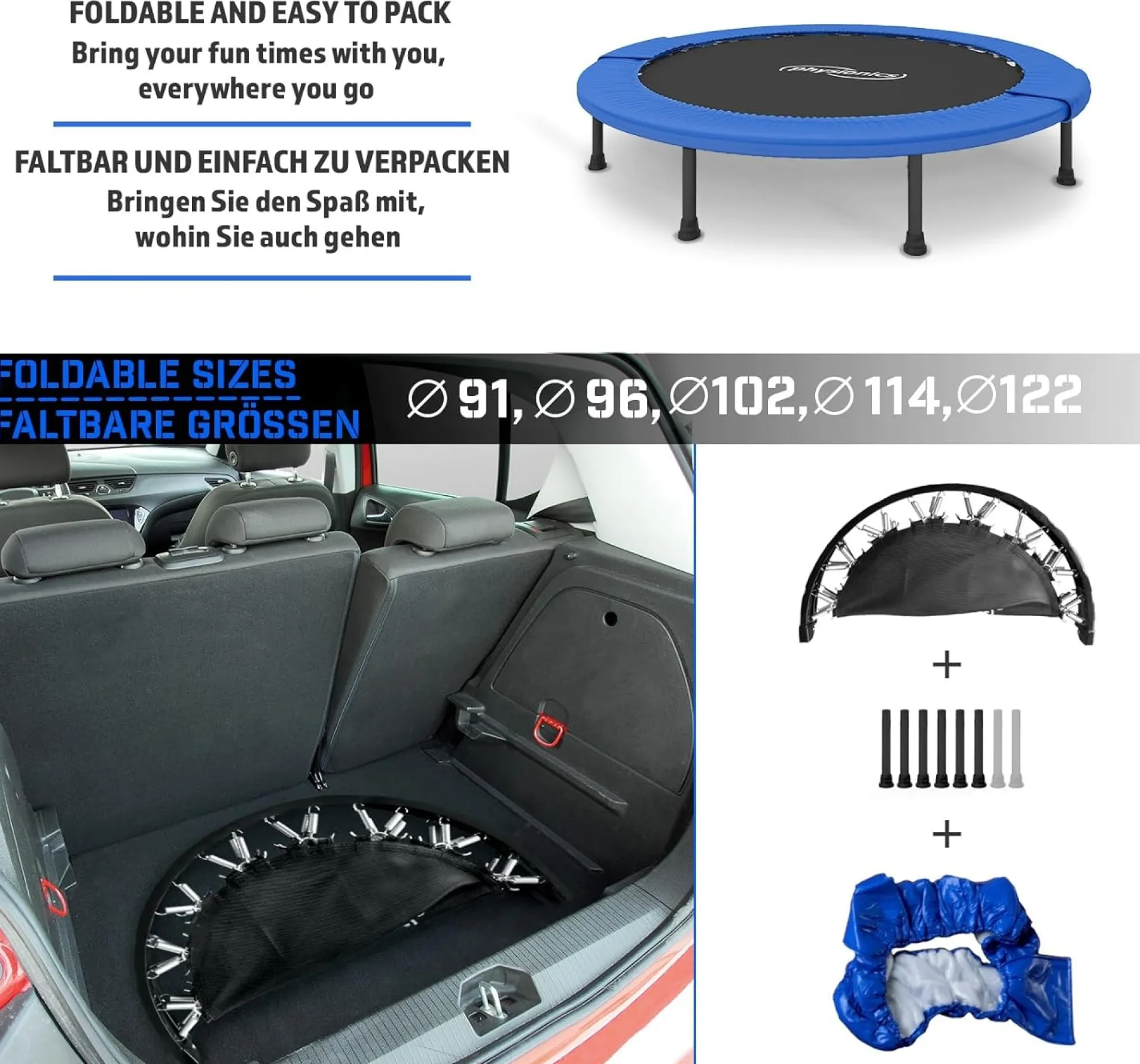 Fitness Trampolin 81 - 122 cm