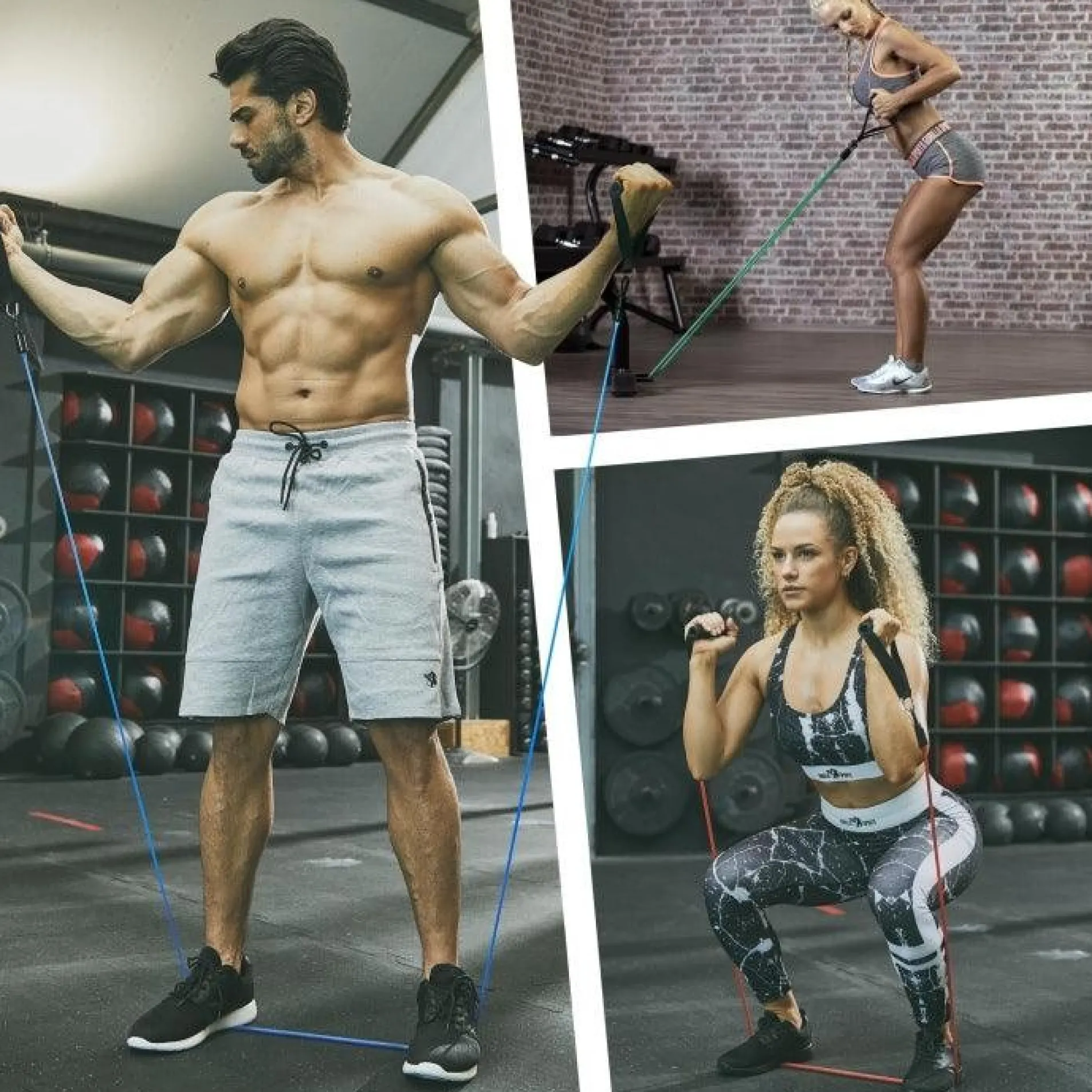 Fitness Tube 3er Set inkl, Griffe und Tasche