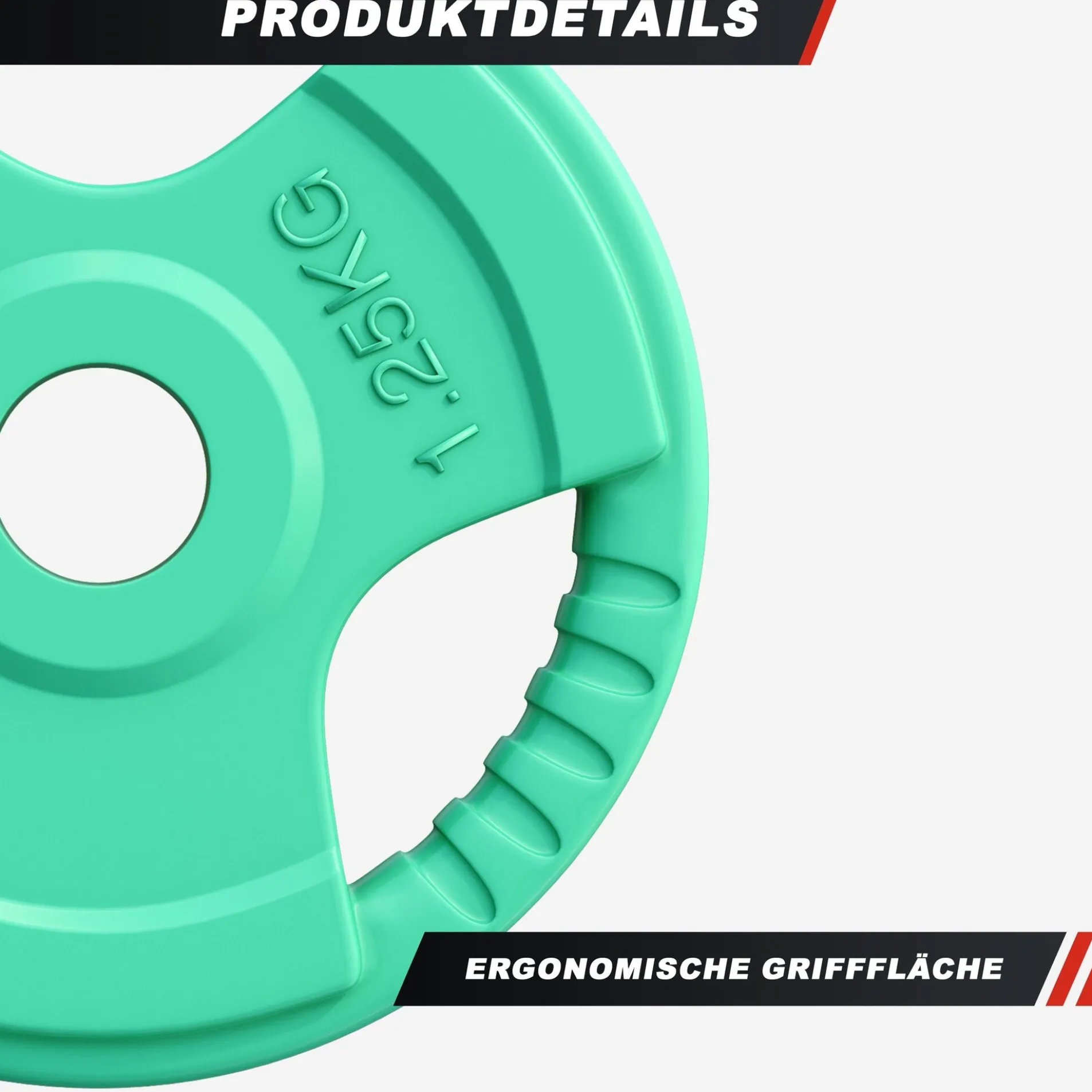 Hantelscheibe Gummi Gripper 1,25 - 25 kg