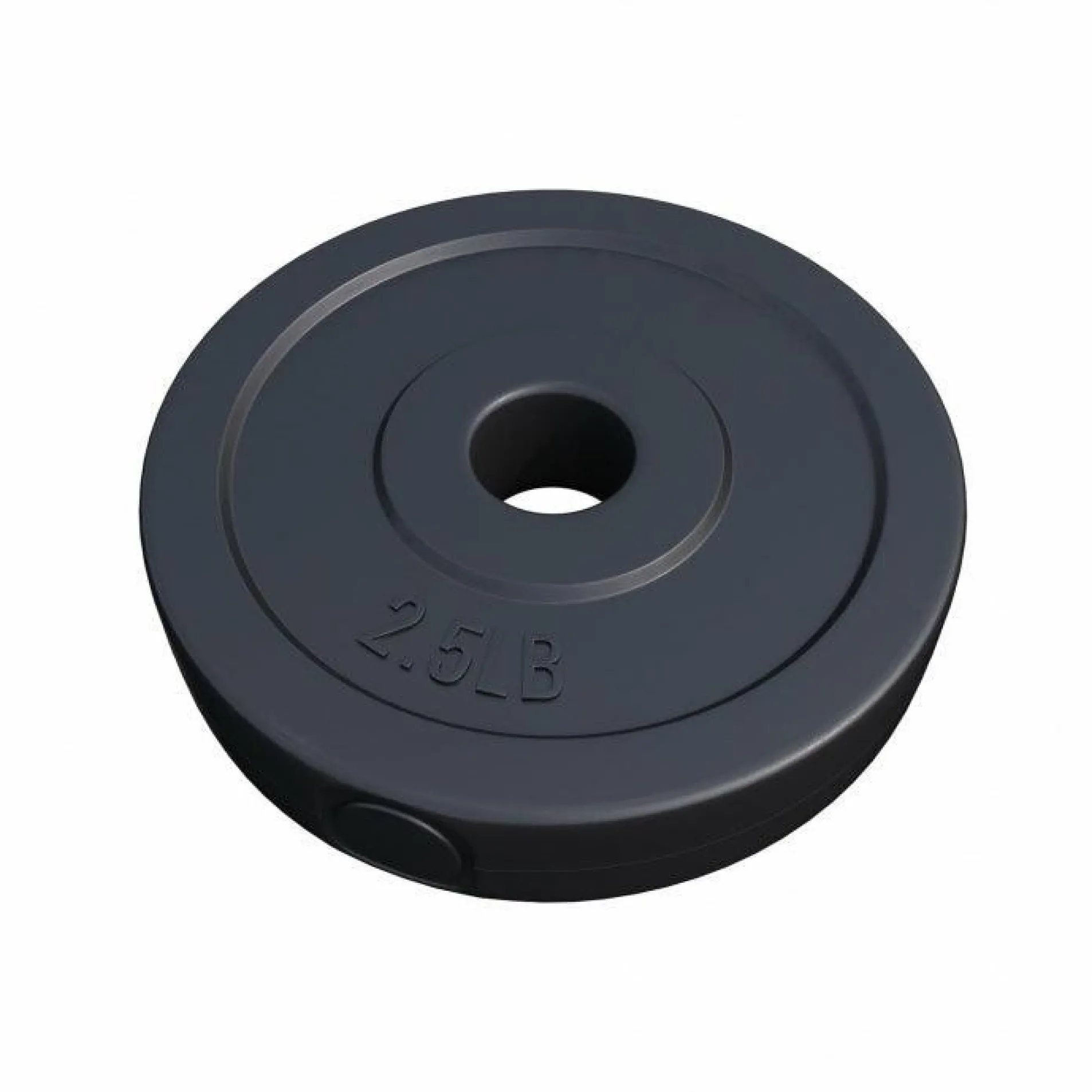 Hantelscheibe Kunststoff - 2,5-35 lb (1,1-15,9 kg) Ø 1'' (2,5 cm), Zement, Schwarz