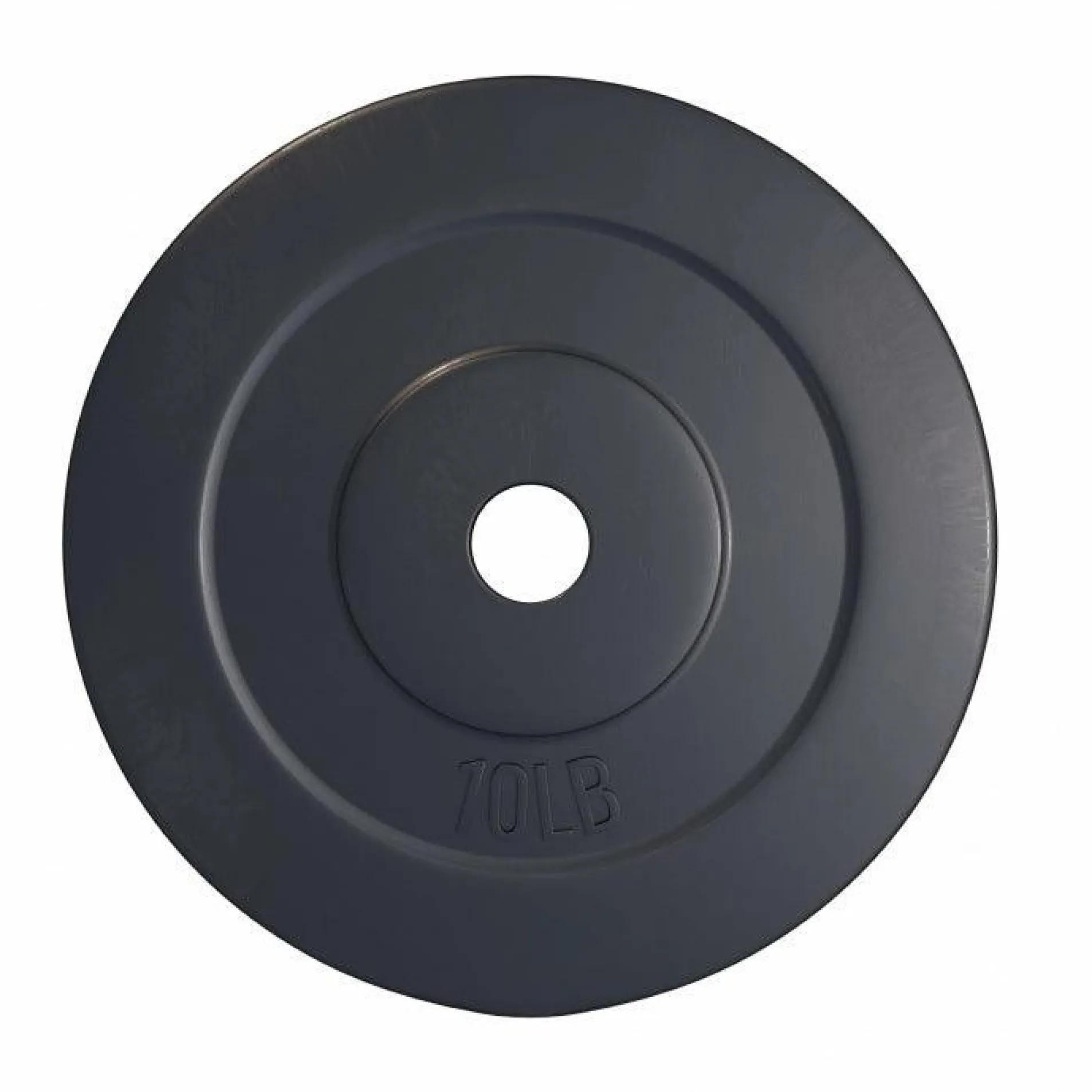 Hantelscheibe Kunststoff - 2,5-35 lb (1,1-15,9 kg) Ø 1'' (2,5 cm), Zement, Schwarz