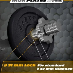 Hantelscheiben Set Gusseisen 2 - 20 kg
