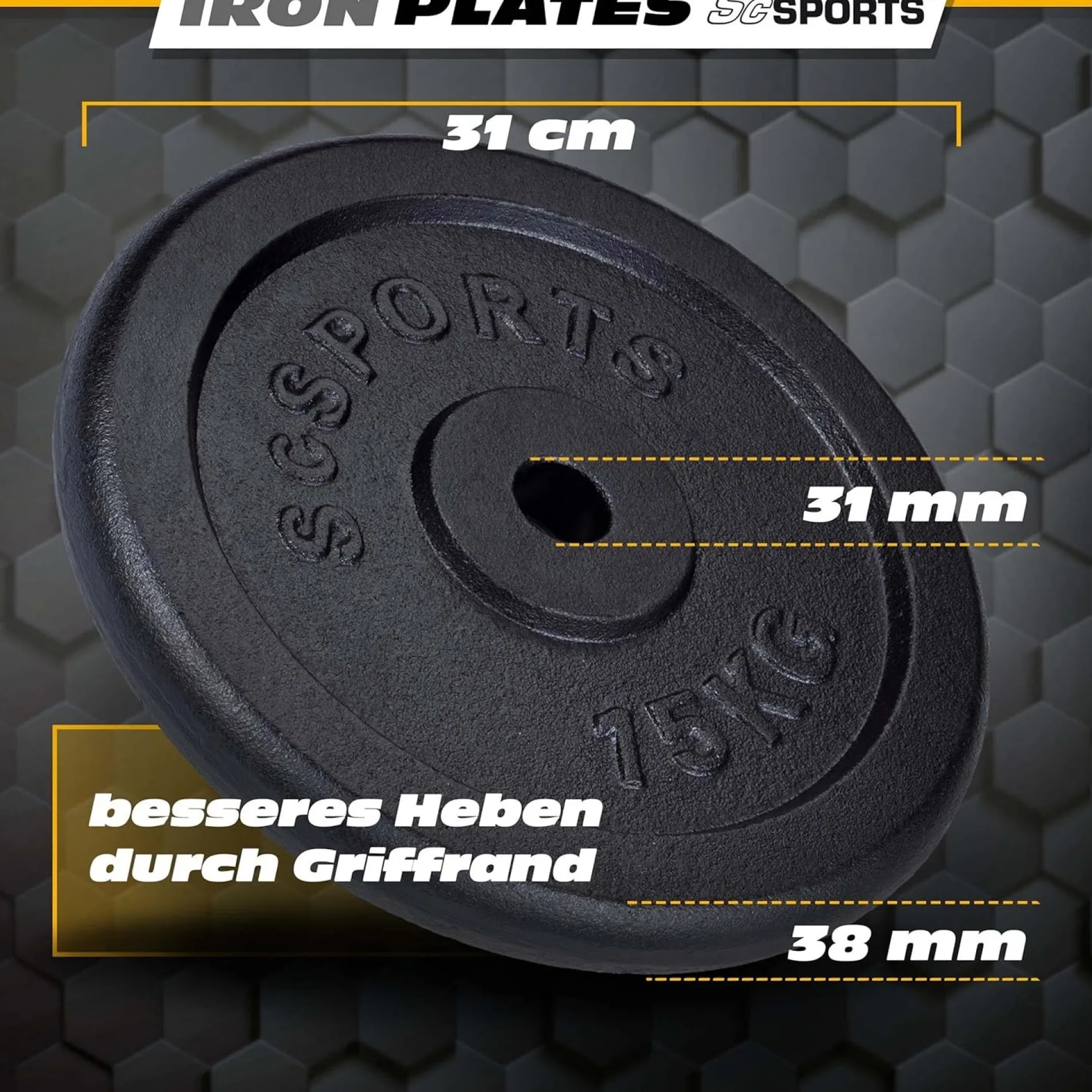 Hantelscheiben Set Gusseisen 15 - 60 kg