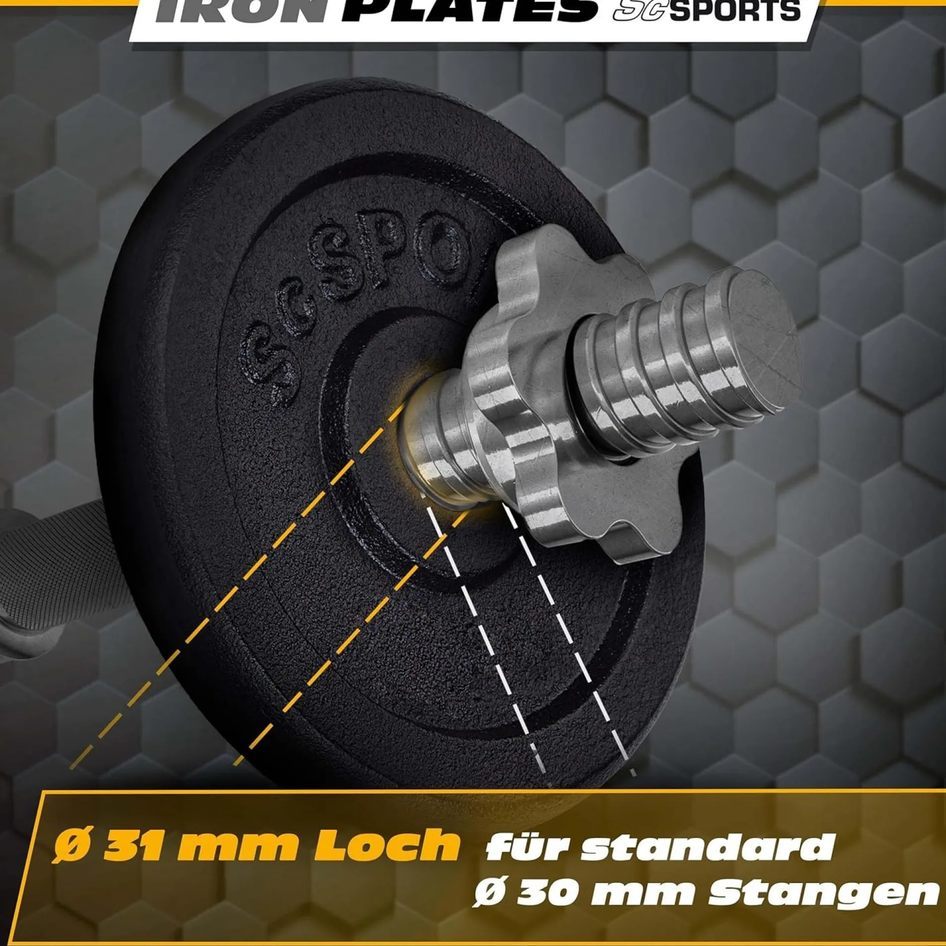 Hantelscheiben Set Gusseisen 2 - 20 kg