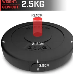 Hantelscheiben Set Kunststoff 5 - 30 kg 30 mm