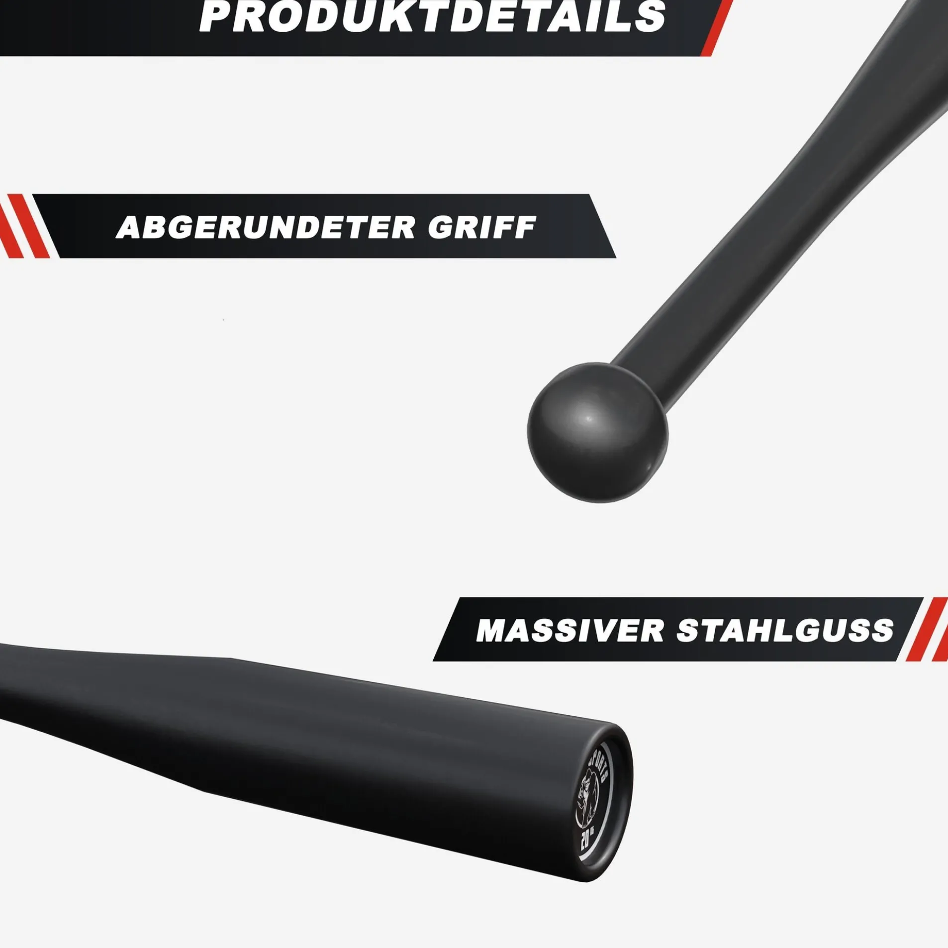 Indian Clubbell aus Stahl 2 - 20 kg