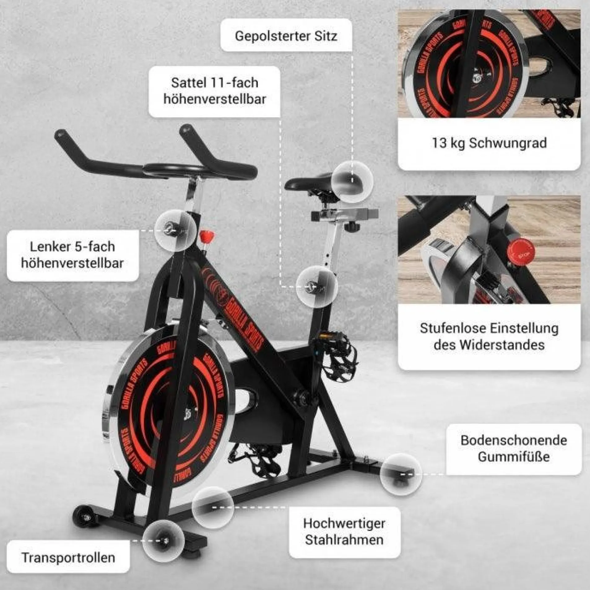 Indoor Cycling Heimtrainer Fahrrad