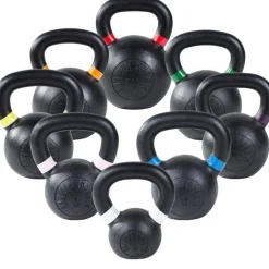 Kettlebell aus Gusseisen mit Farbmarkierung 4 - 32 kg