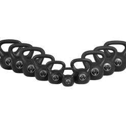 Kettlebell aus Kunststoff 10-45 Pfund (4,5-20,4 kg), Schwarz