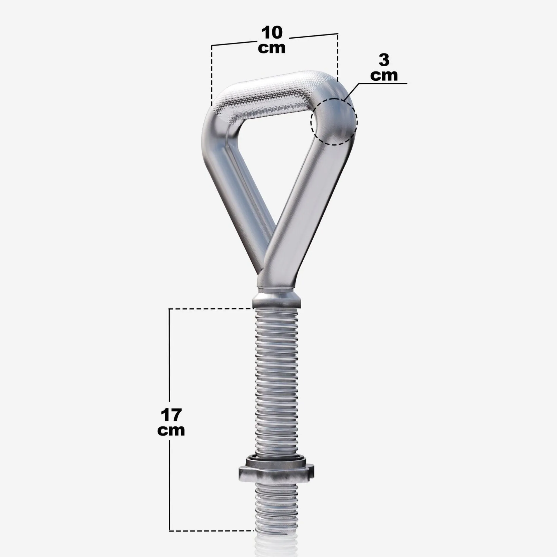 Kettlebell Griff Chrom verstellbar 3,3 kg