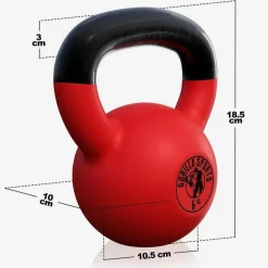 Kettlebell Gusseisen Neopren rot 2 - 32 kg