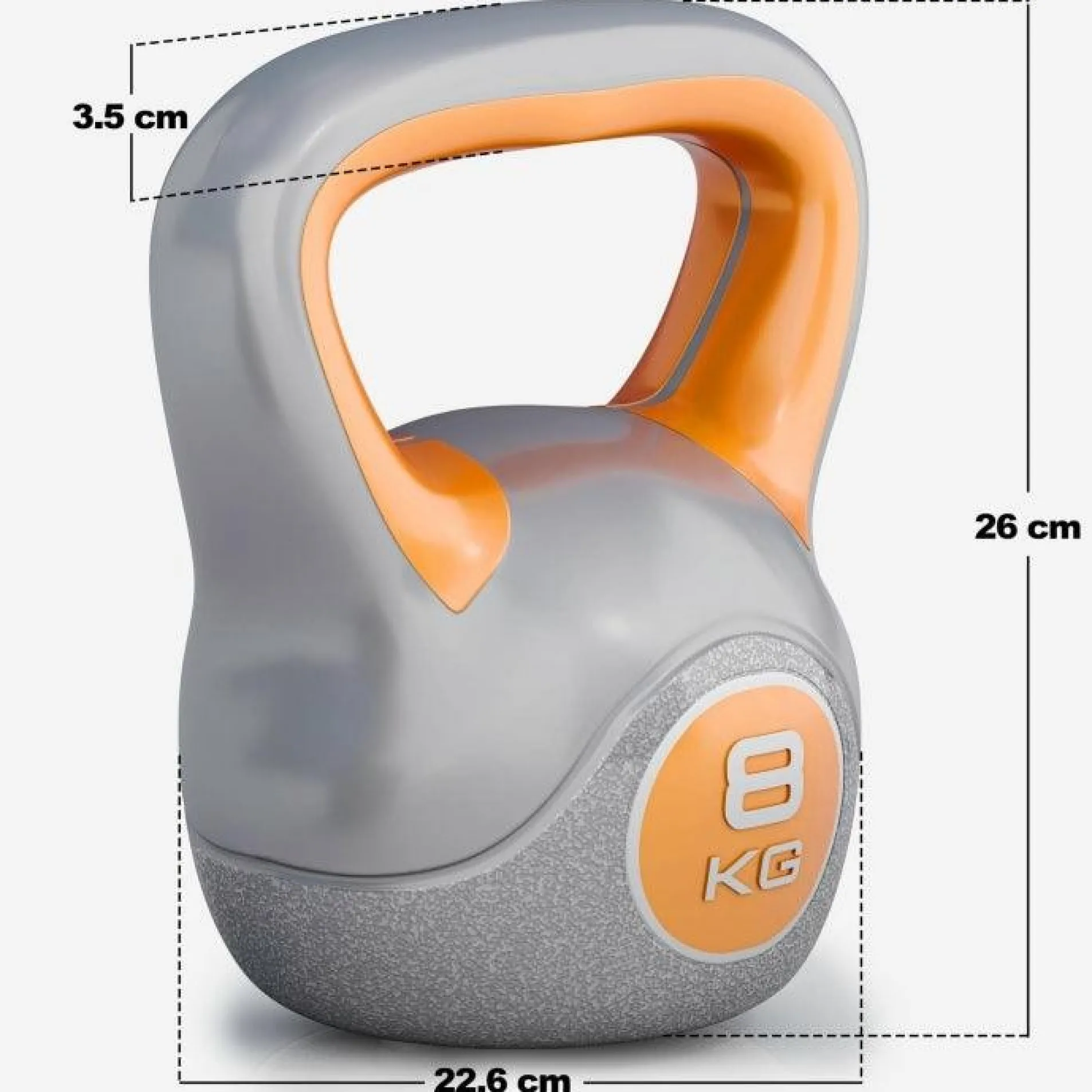 Kettlebell Kunststoff grau 2 - 20 kg