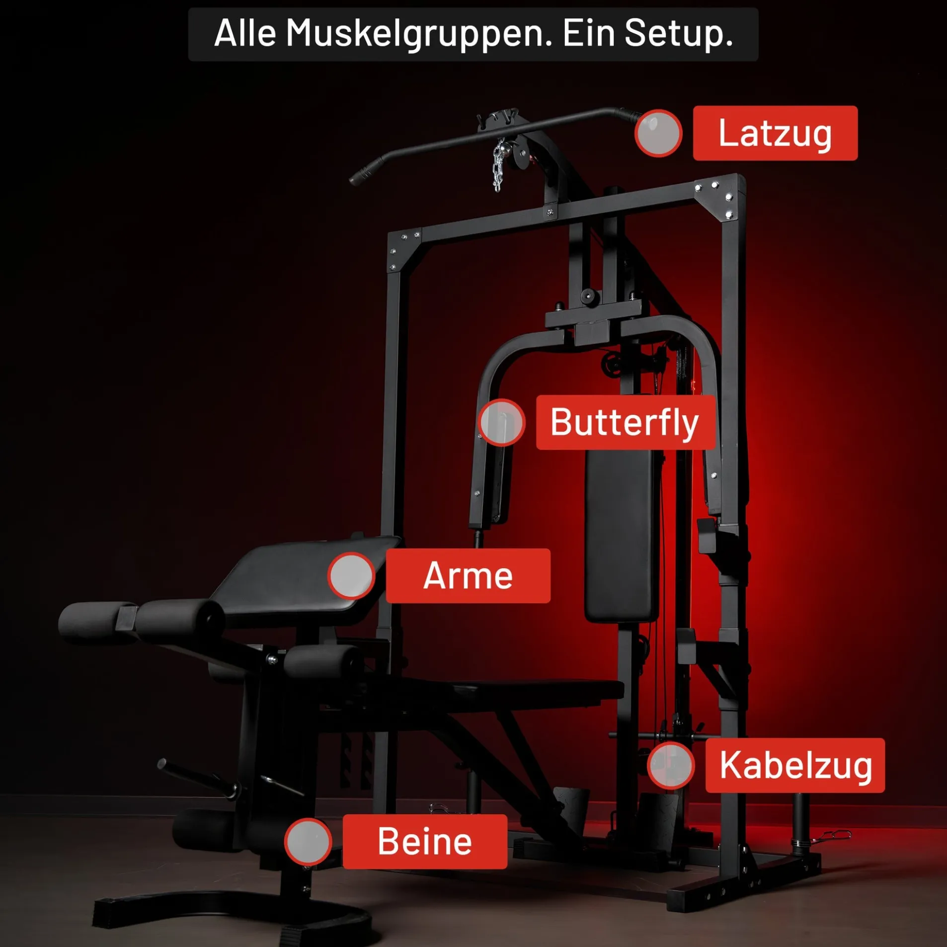 Kraftstation Home Gym inkl, Hantelbank