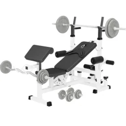 Kraftstation Universal inkl, Langhantel Set Gusseisen 108 kg
