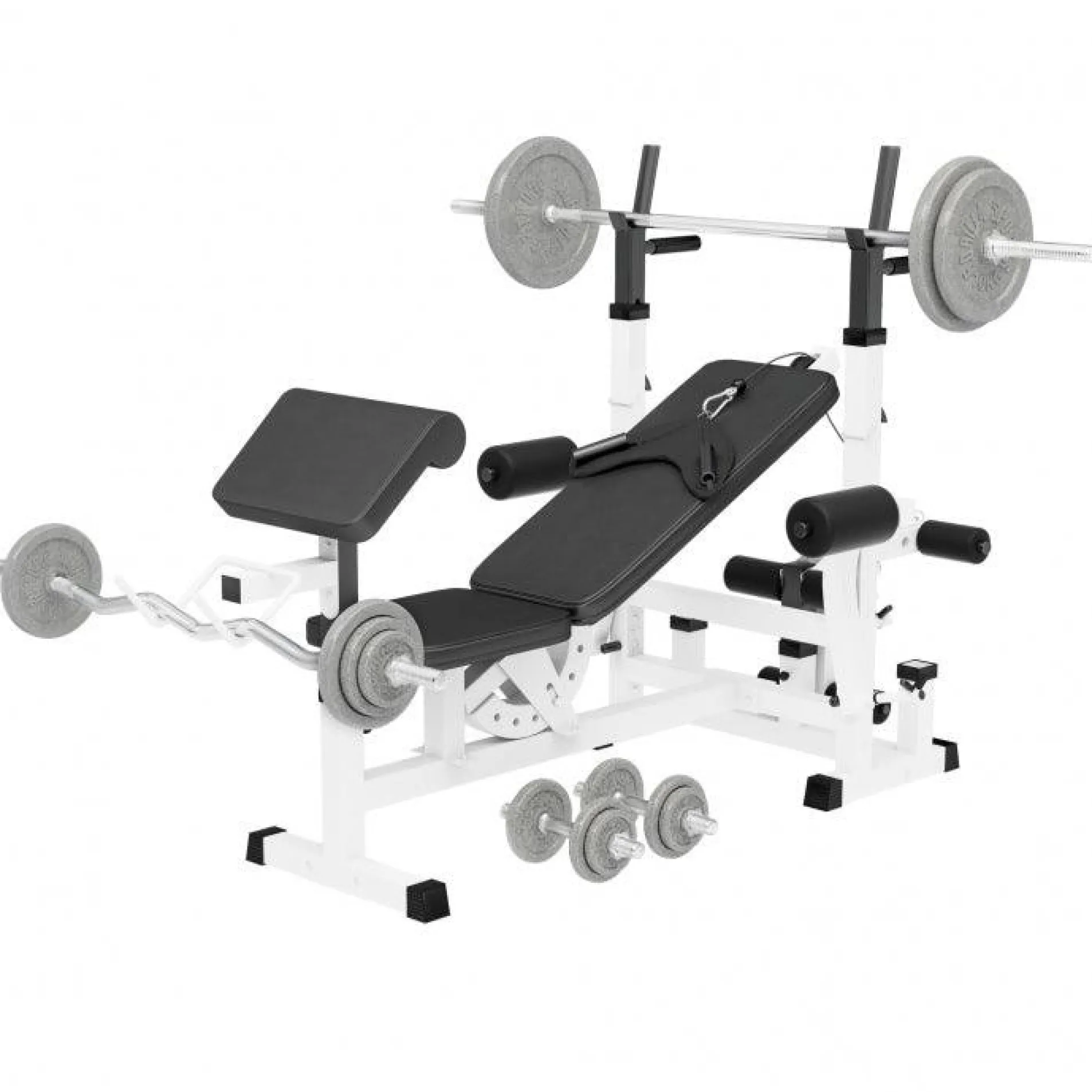 Kraftstation Universal inkl, Langhantel Set Gusseisen 108 kg