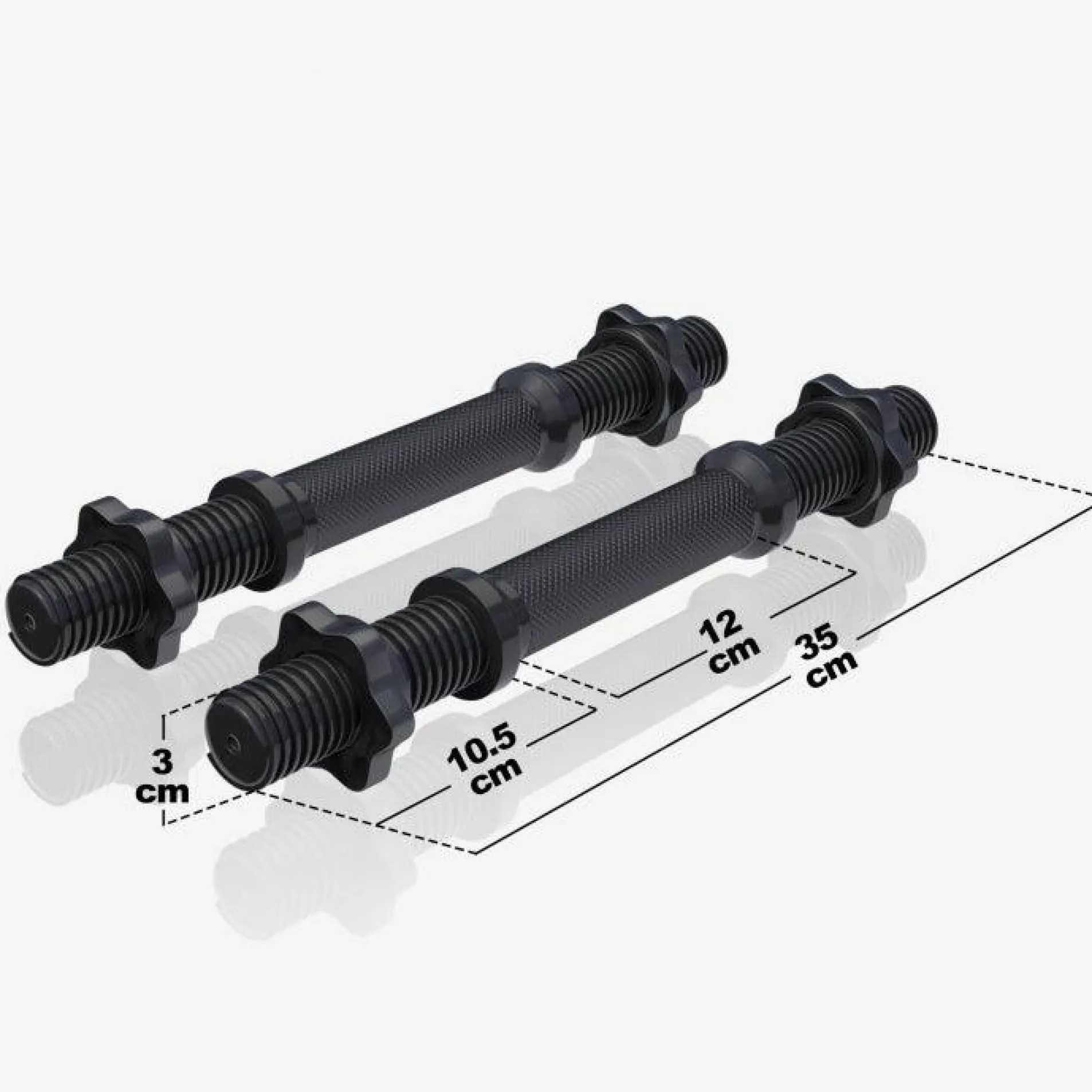 Kurzhantel 2er Set 35 cm mit Sternverschlüssen