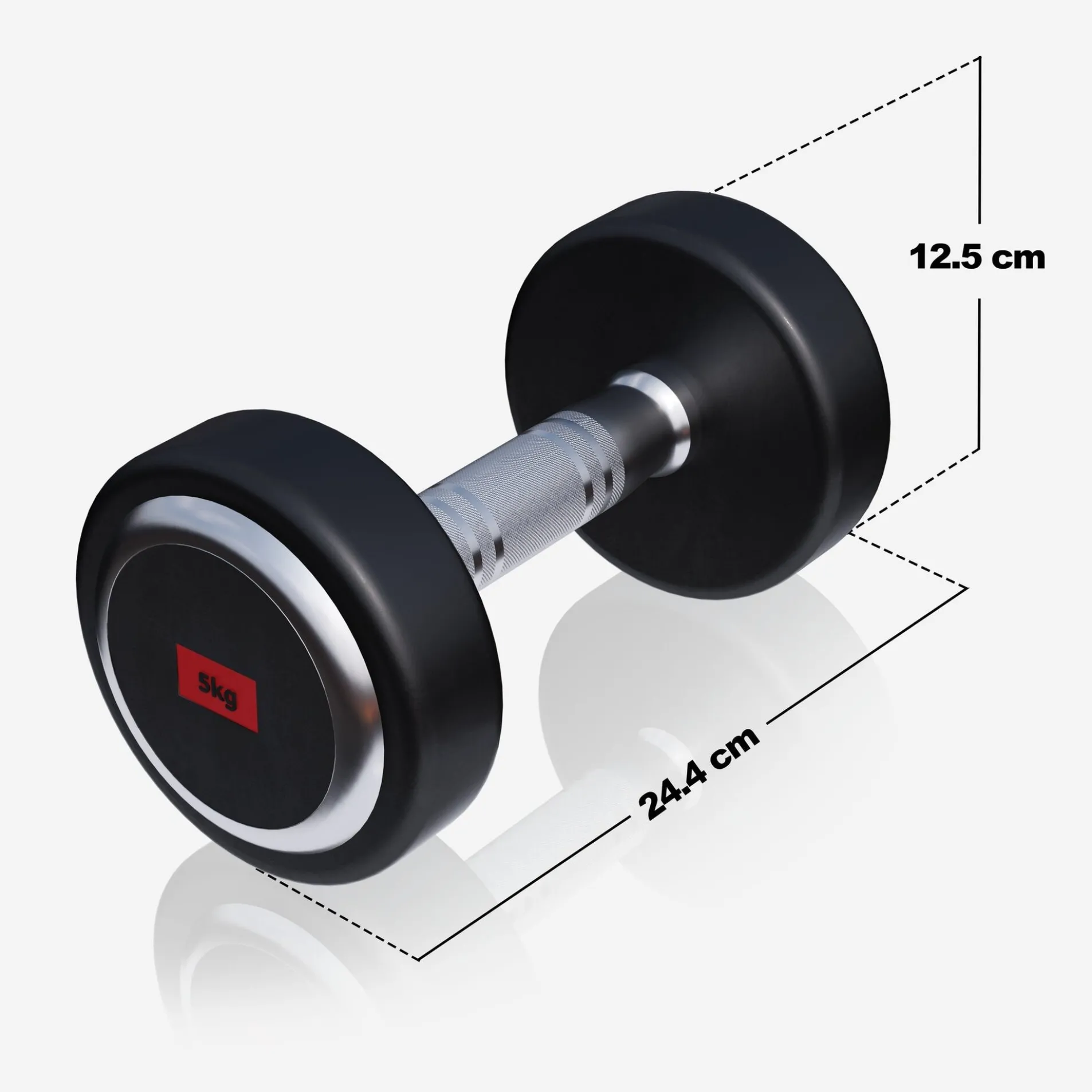 Kurzhantel Gummi PRO 2,5 - 50 kg
