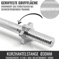 Kurzhantel Set Chrom 30 kg mit Sternverschlüssen