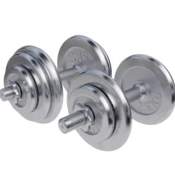 Kurzhantel Set Chrom 30 kg mit Sternverschlüssen