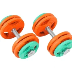 Kurzhantel Set Gummi Gripper 30 kg mit Verschlüssen