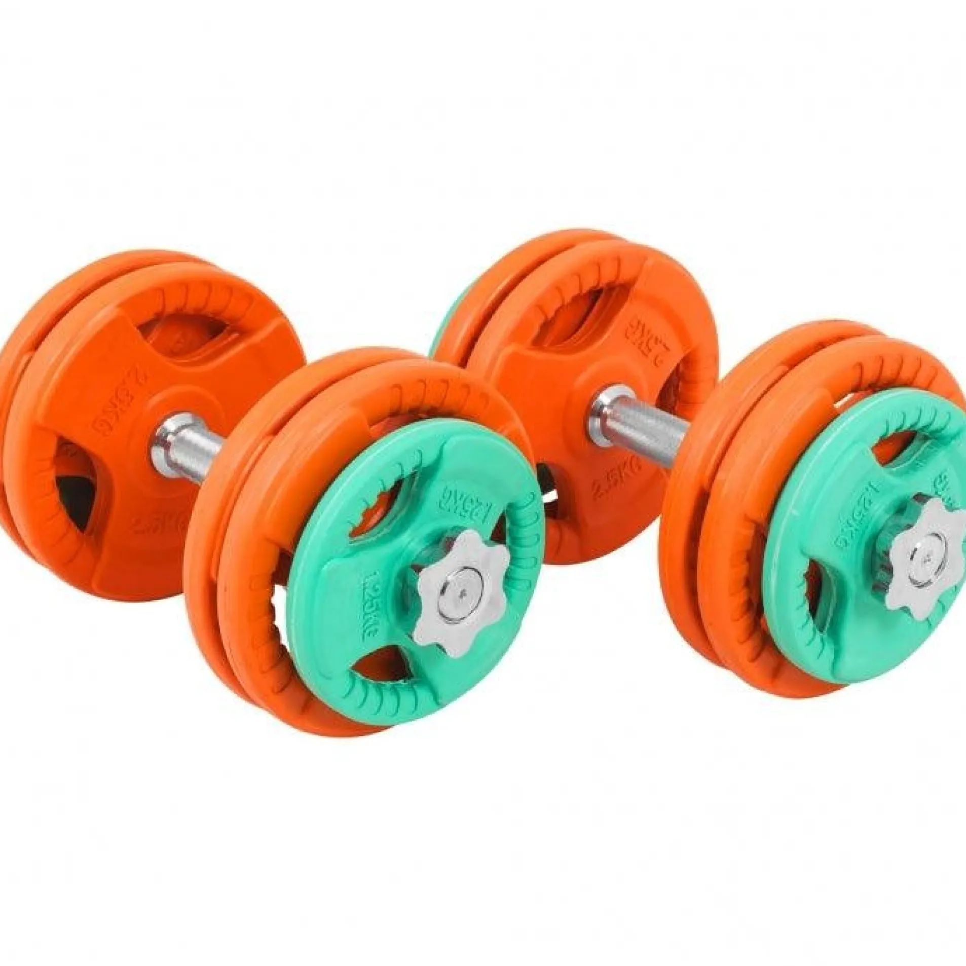 Kurzhantel Set Gummi Gripper 30 kg mit Verschlüssen