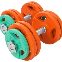 Kurzhantel Set Gummi Gripper 30 kg mit Verschlüssen