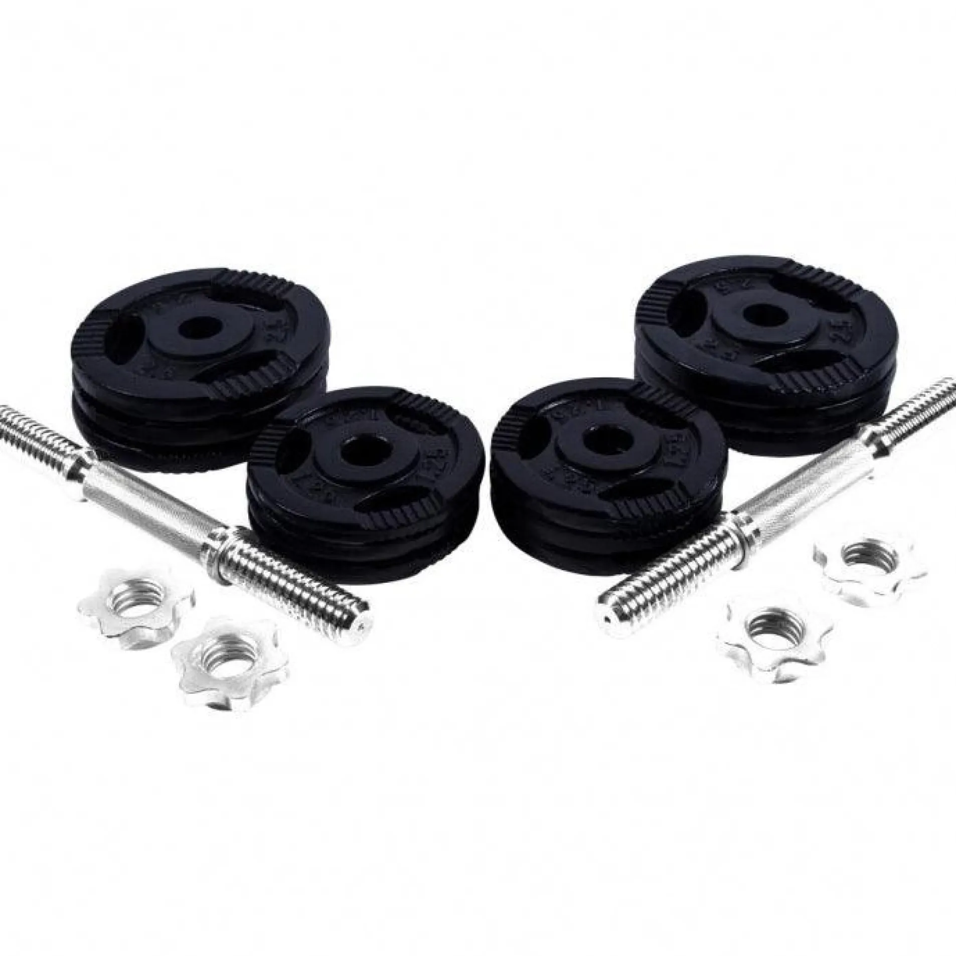 Kurzhantel Set Gusseisen Gripper 27,5 kg mit Sternverschlüssen