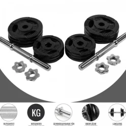 Kurzhantel Set Gusseisen Gripper 27,5 kg mit Sternverschlüssen
