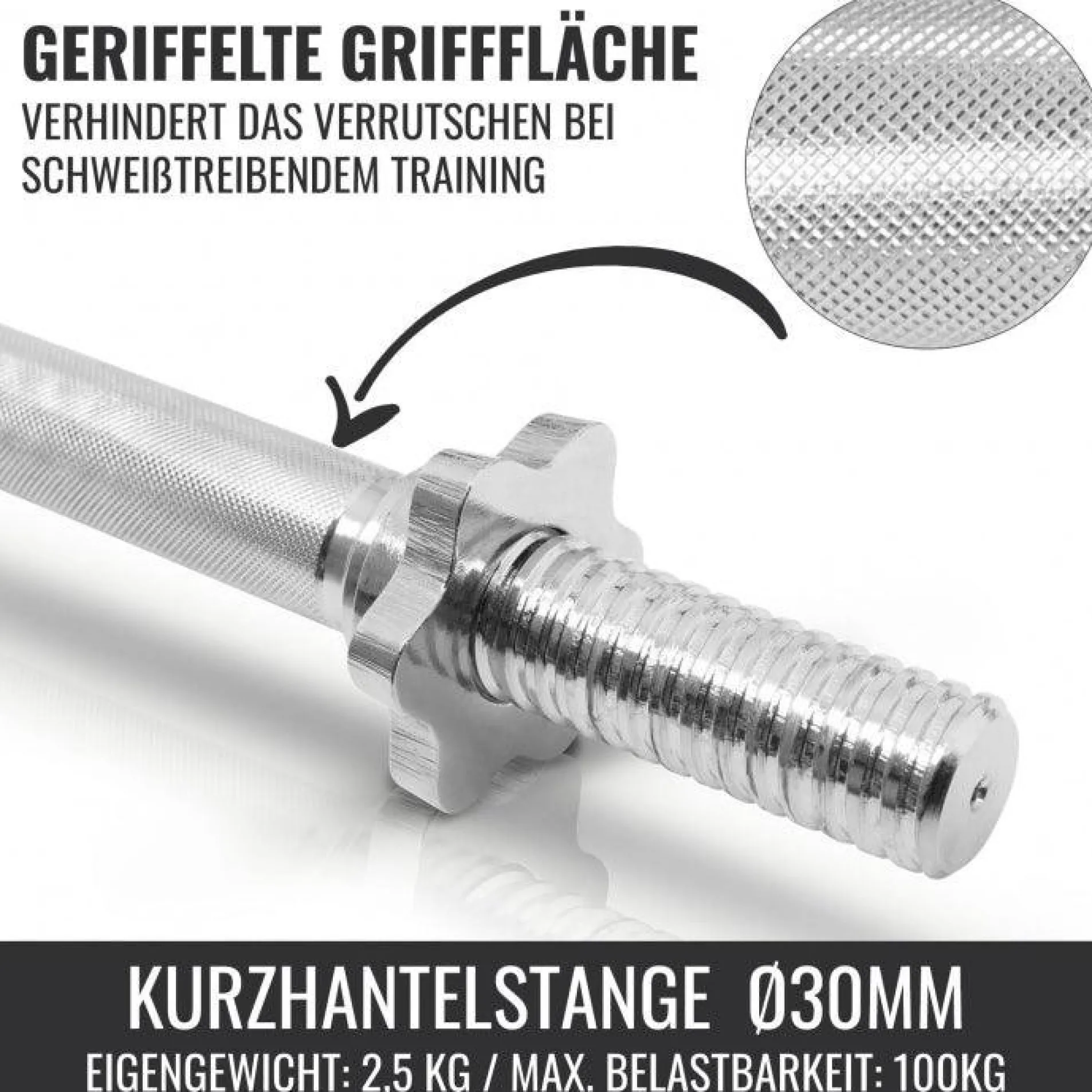 Kurzhantel Set Gusseisen 20 kg mit Sternverschlüssen