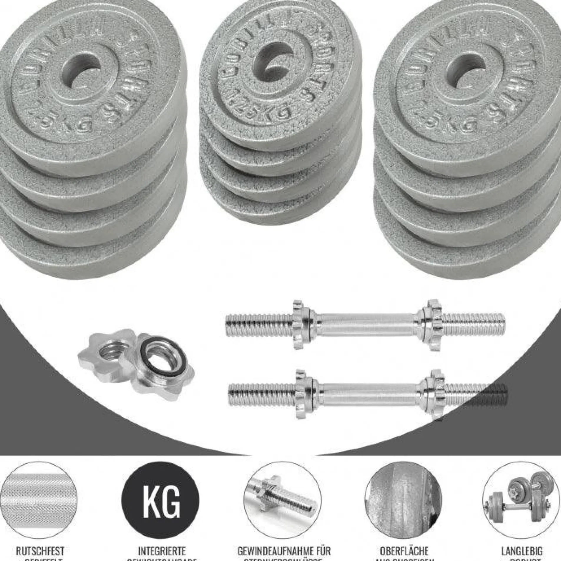 Kurzhantel Set Gusseisen 30 kg
