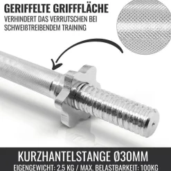 Kurzhantel Set Gusseisen Gripper 30 kg mit Sternverschlüssen