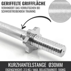 Kurzhantel Set Gusseisen Gripper 30 kg mit Sternverschlüssen