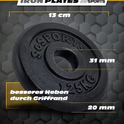 Kurzhantel Set Gusseisen 70 kg