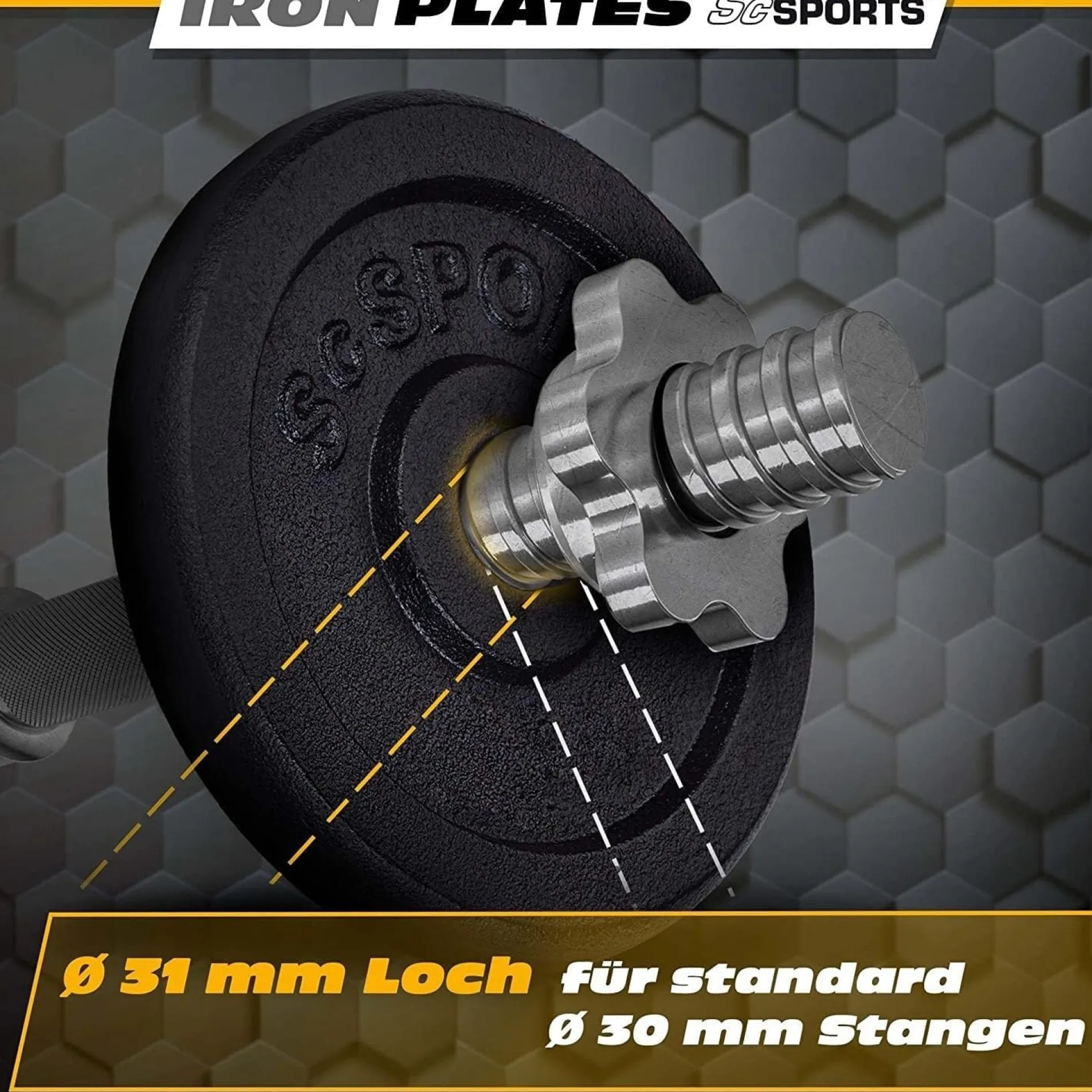 Kurzhantel Set Gusseisen 70 kg