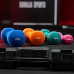 Kurzhantel Set Gymnastik Neopren 10 kg mit Koffer