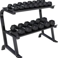 Kurzhantel Set Hexagon 237 kg inkl, Ablage