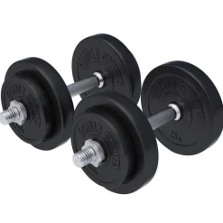 Kurzhantel Set Kunststoff 20/30 kg mit Sternverschlüssen