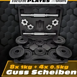 Kurzhantel Set mit Koffer 15 - 20 kg