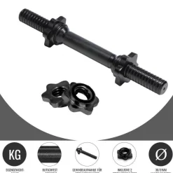 Kurzhantel Stange 35 und 42 cm mit Verschlüssen