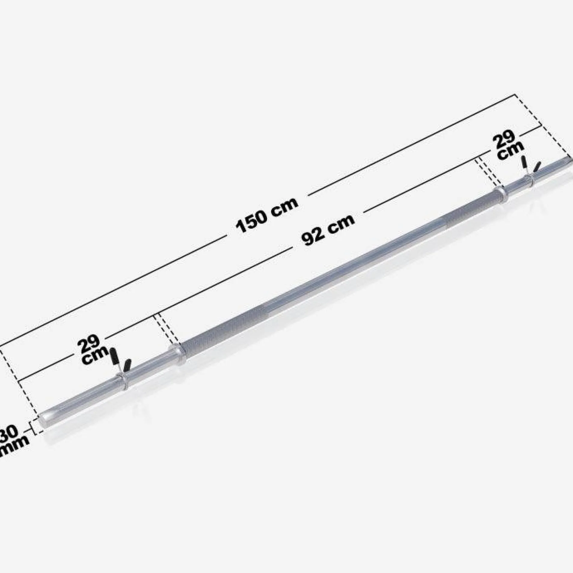 Langhantel 150 cm mit Federverschlüssen