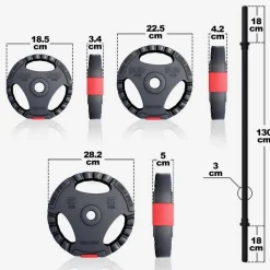 Langhantel Set Aerobic Kunststoff 20 kg